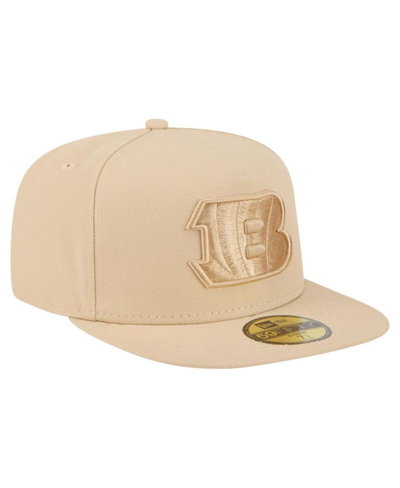 Men's Light Beige Cincinnati Bengals Color Pack A-Frame 59FIFTY Fitted Hat
