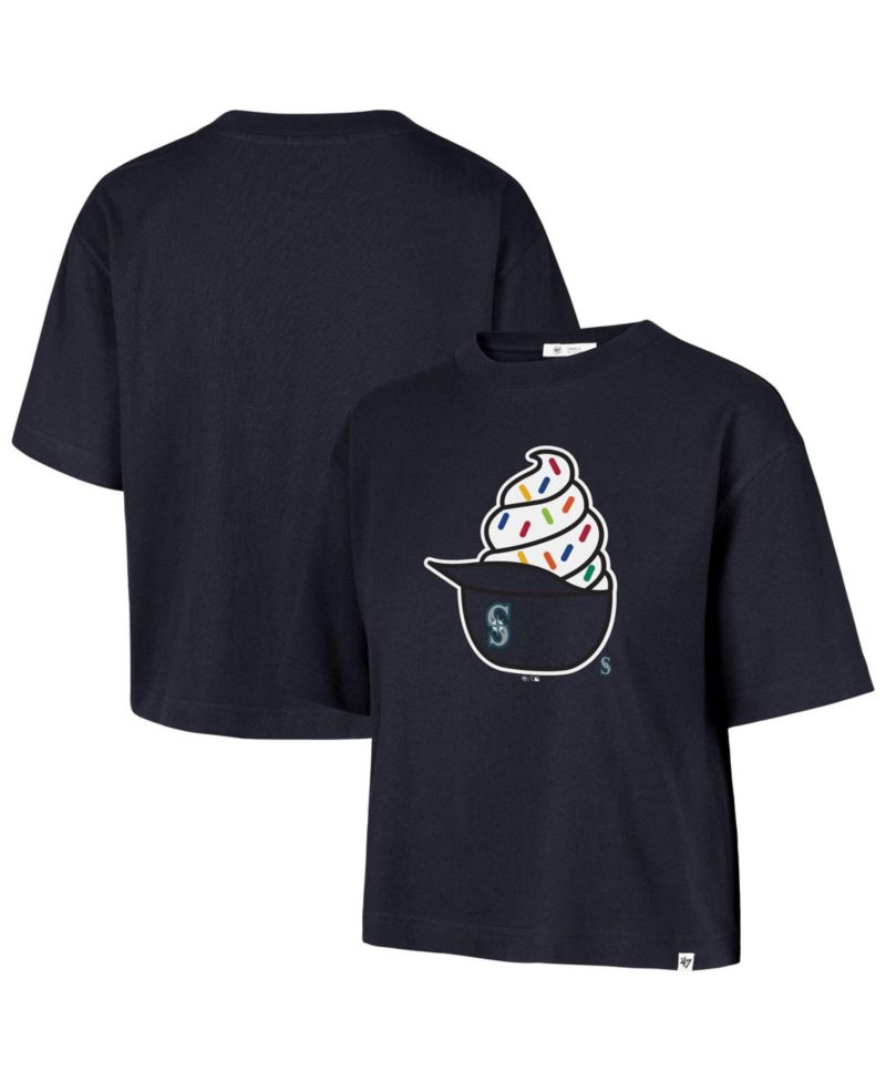 Women's Navy Seattle Mariners Ice Cream Helmet T-Shirt