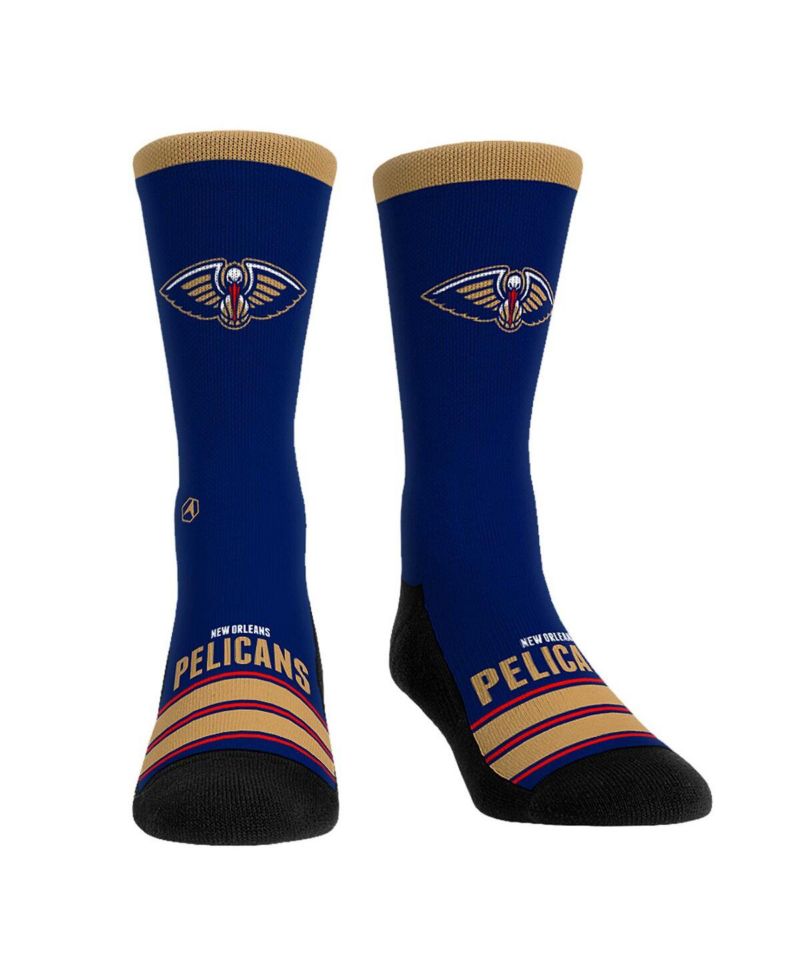 Men's and Women's New Orleans Pelicans Gametime Stripe Crew Socks