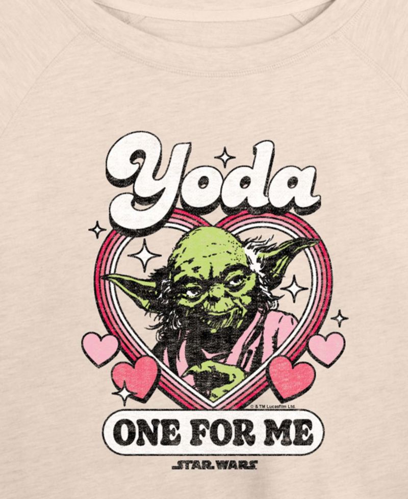 Women's Star Wars Yoda One For Me French Terry Long-Sleeve T-Shirt