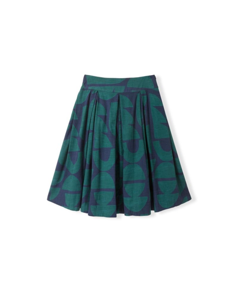 Women's Box Pleated Midi Skirt