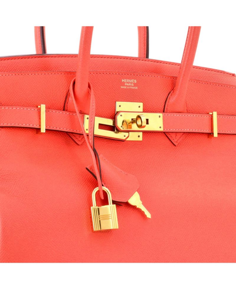 Birkin 30 Handbag Red Epsom with Gold Hardware