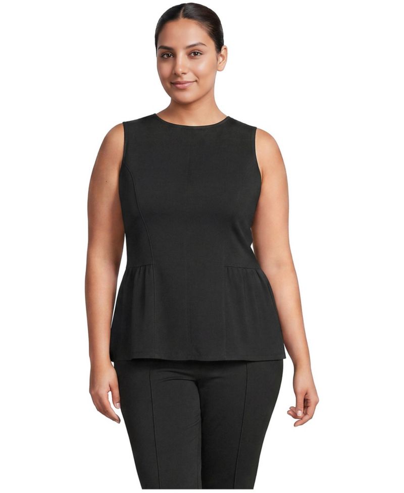 Plus Size Sleeveless Peplum Top