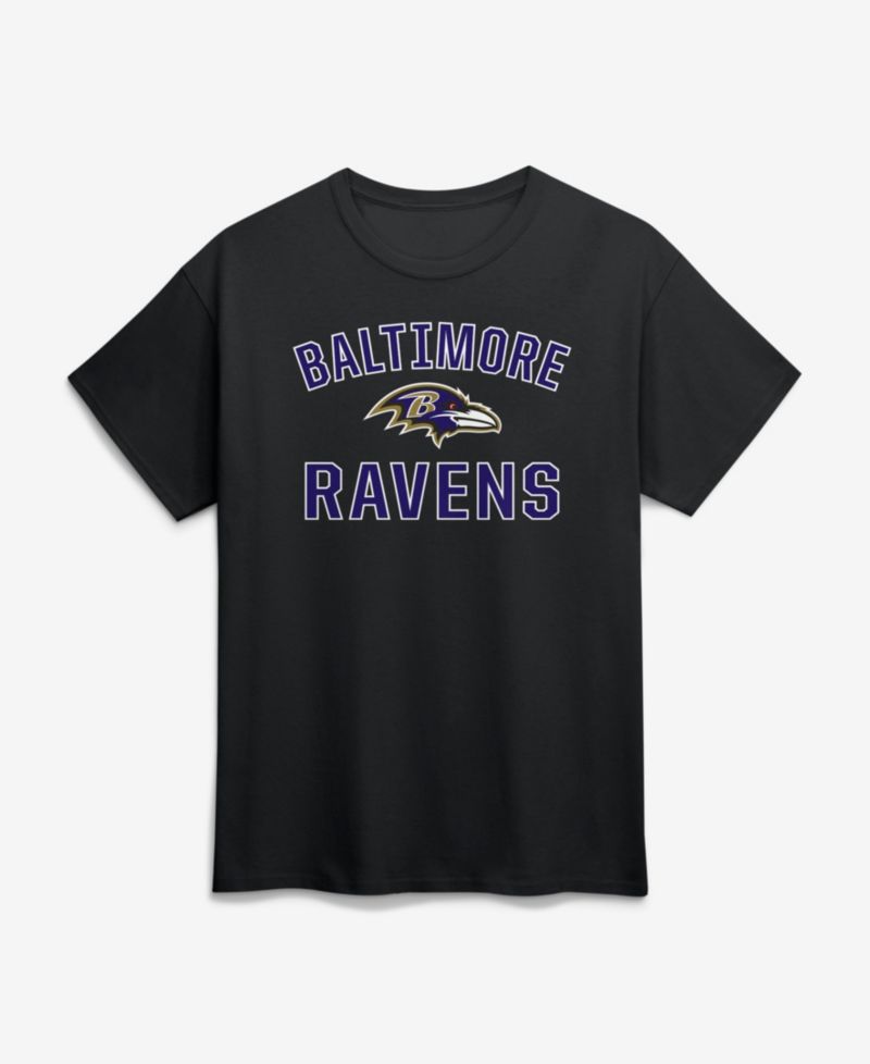 Men's Black Baltimore Ravens Cotton Victory Arch T-Shirt