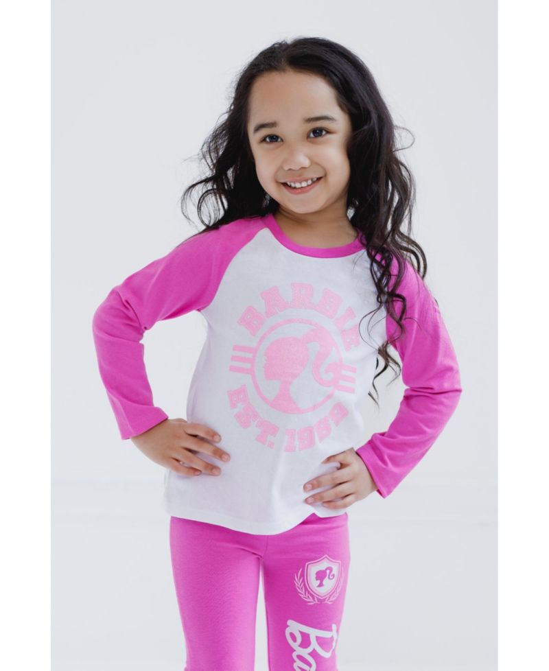 Little Girls 2-Piece Long Sleeve Tee and Flare Pants Set