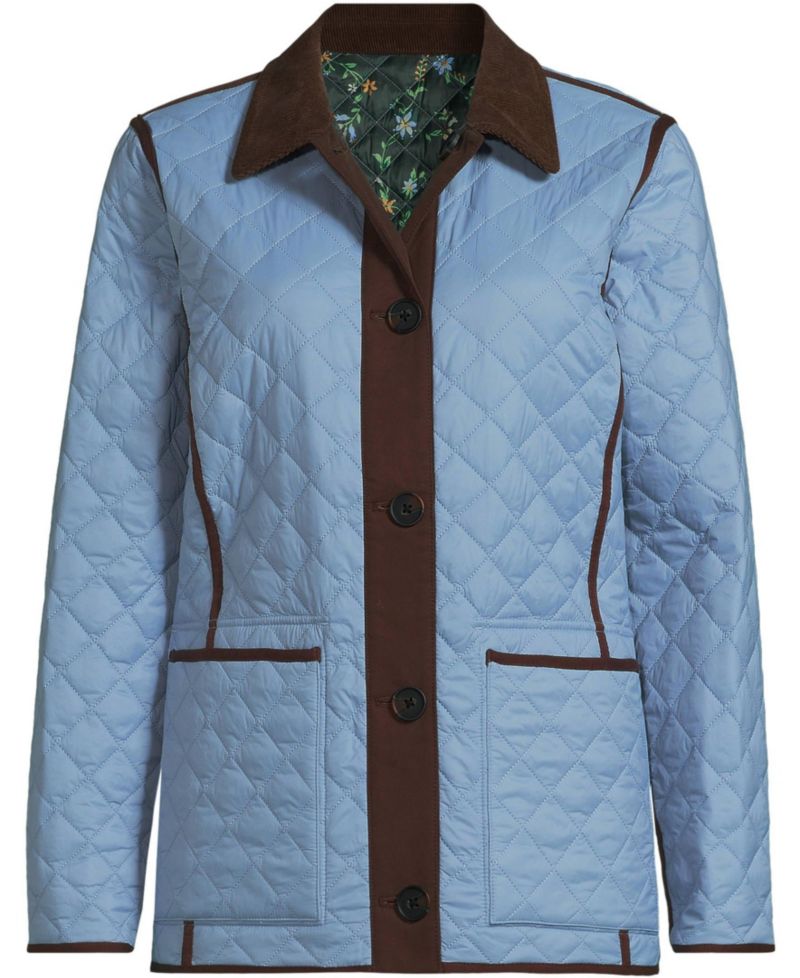 Women's Print Reversible Barn Quilted Insulated Jacket