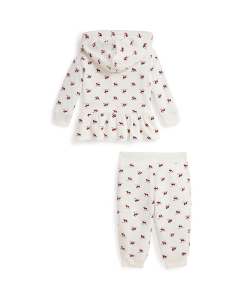 Baby Girls' Printed Hoodie and Pants, 2-Piece Set