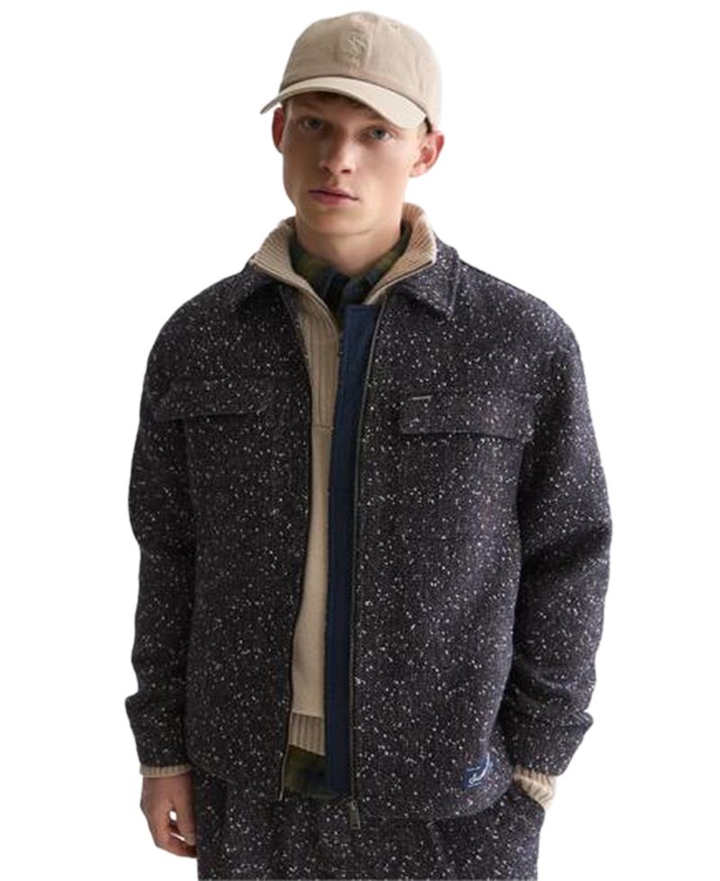 Men's Tailored Wool-Blend Tweed Jacket