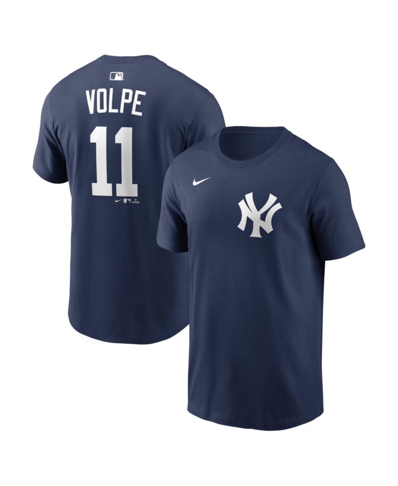 Men's Anthony Volpe Navy New York Yankees Home Name & Number T-Shirt