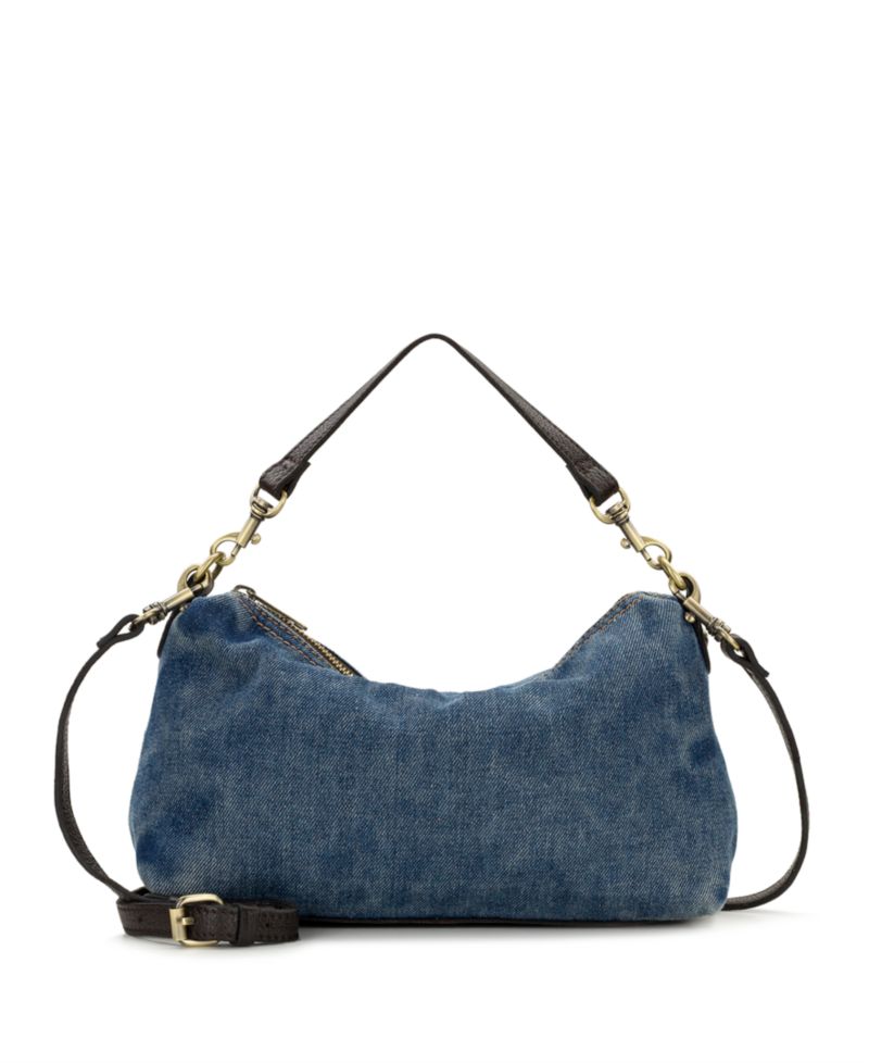 Kolena Medium Denim Hobo Crossbody Handbag
