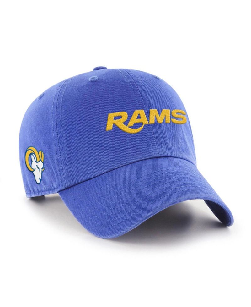 Men's Royal Los Angeles Rams Script Clean Up Adjustable Hat
