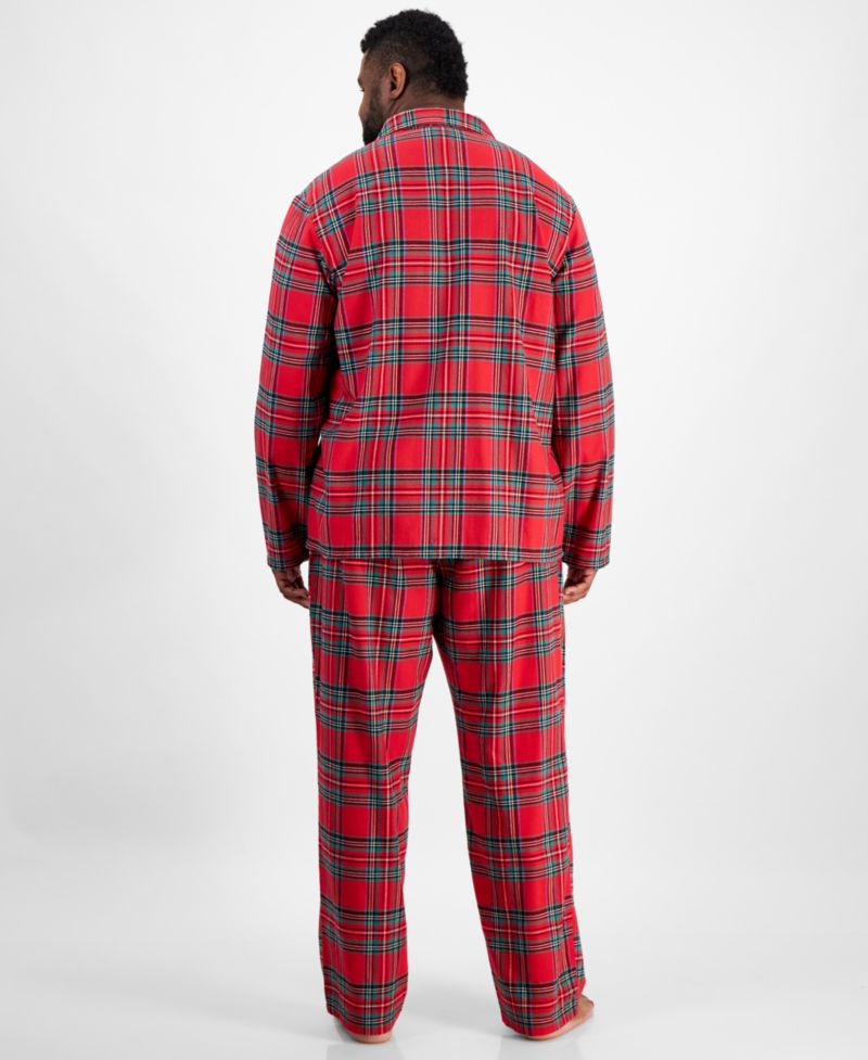 Big & Tall Brinkley Plaid Notch Collar Matching Family Pajamas Set