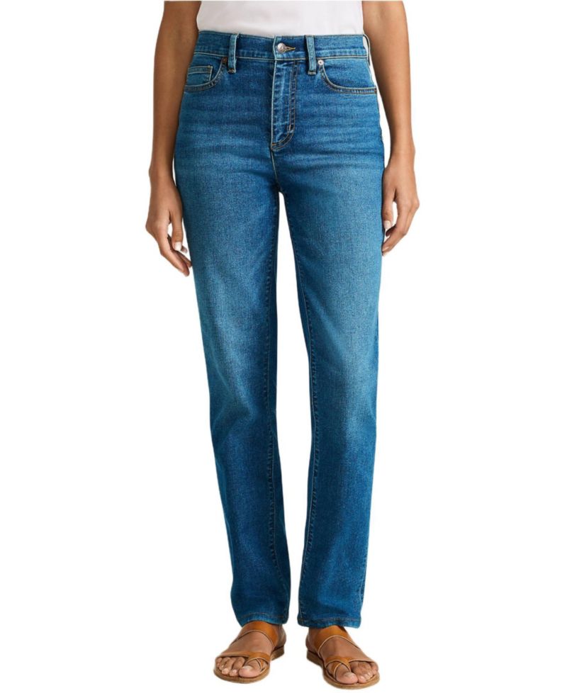 Women's Tall Recover High Rise Straight Leg Blue Jeans