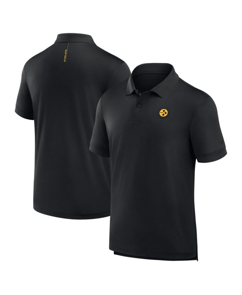 Men's Black Pittsburgh Steelers Front Office Move Mono Polo Shirt