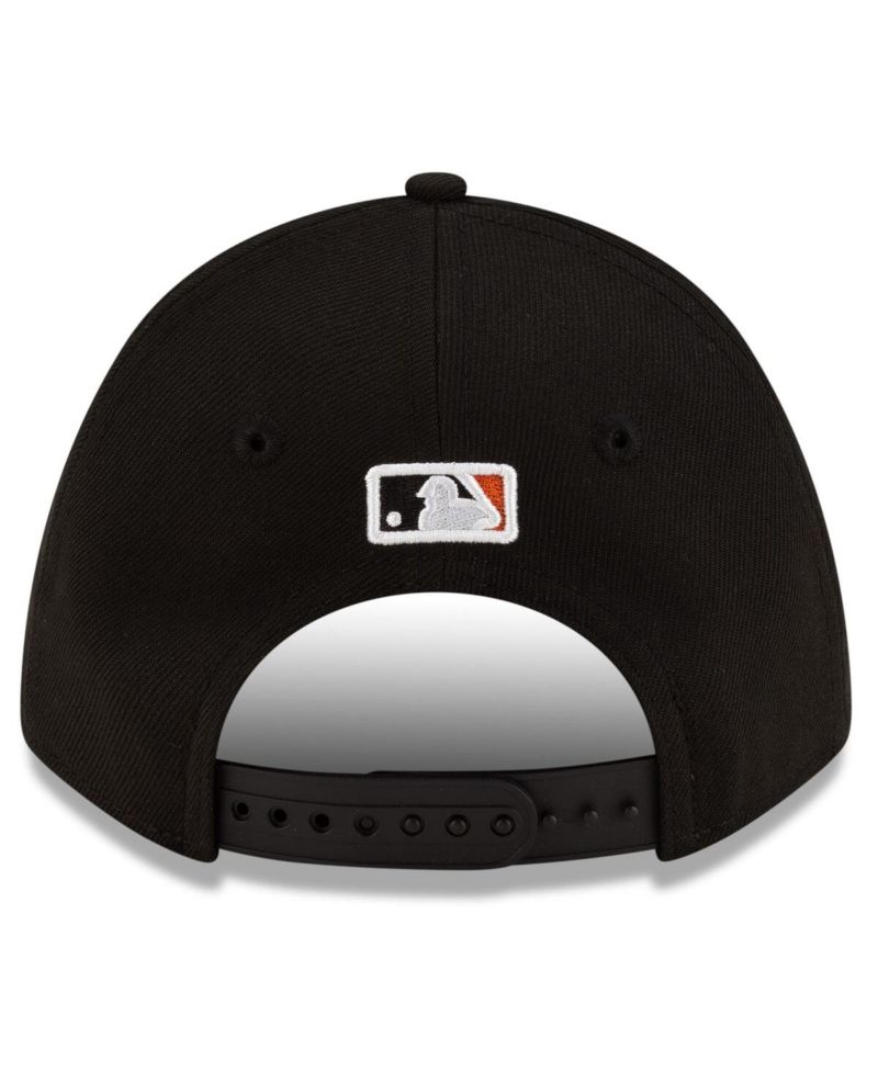 Men's Black/Orange Baltimore Orioles Player Replica 9FORTY Adjustable Hat