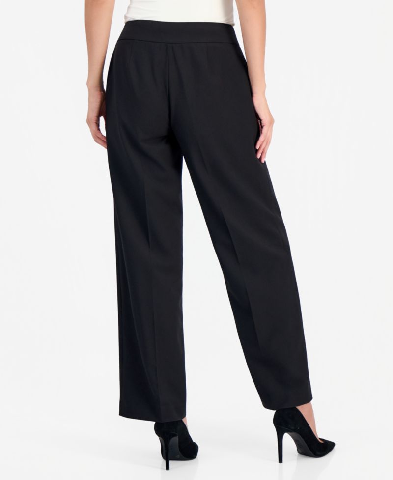 Women's Peak Lapel Wide-Leg Classic Fit Jacket and Pants, 2-Piece Set