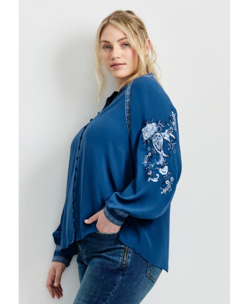 Women's Plus Size Chloe Embroidered Blouse