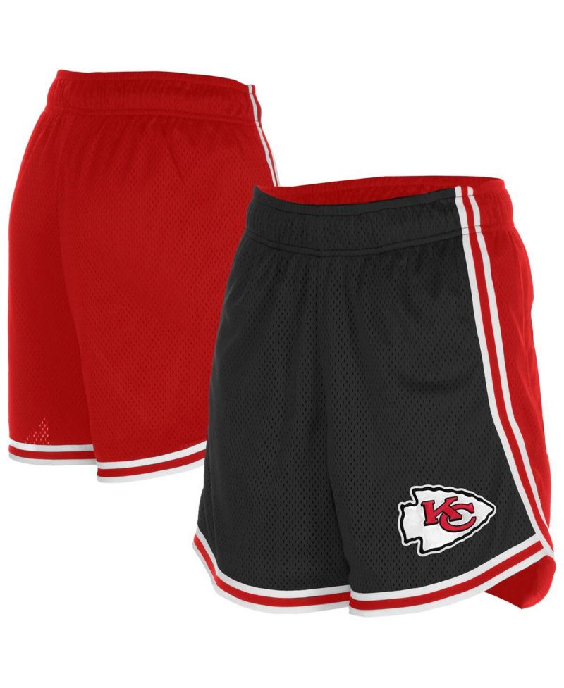 Women's Black/Red Kansas City Chiefs Sport Classics Mesh Shorts