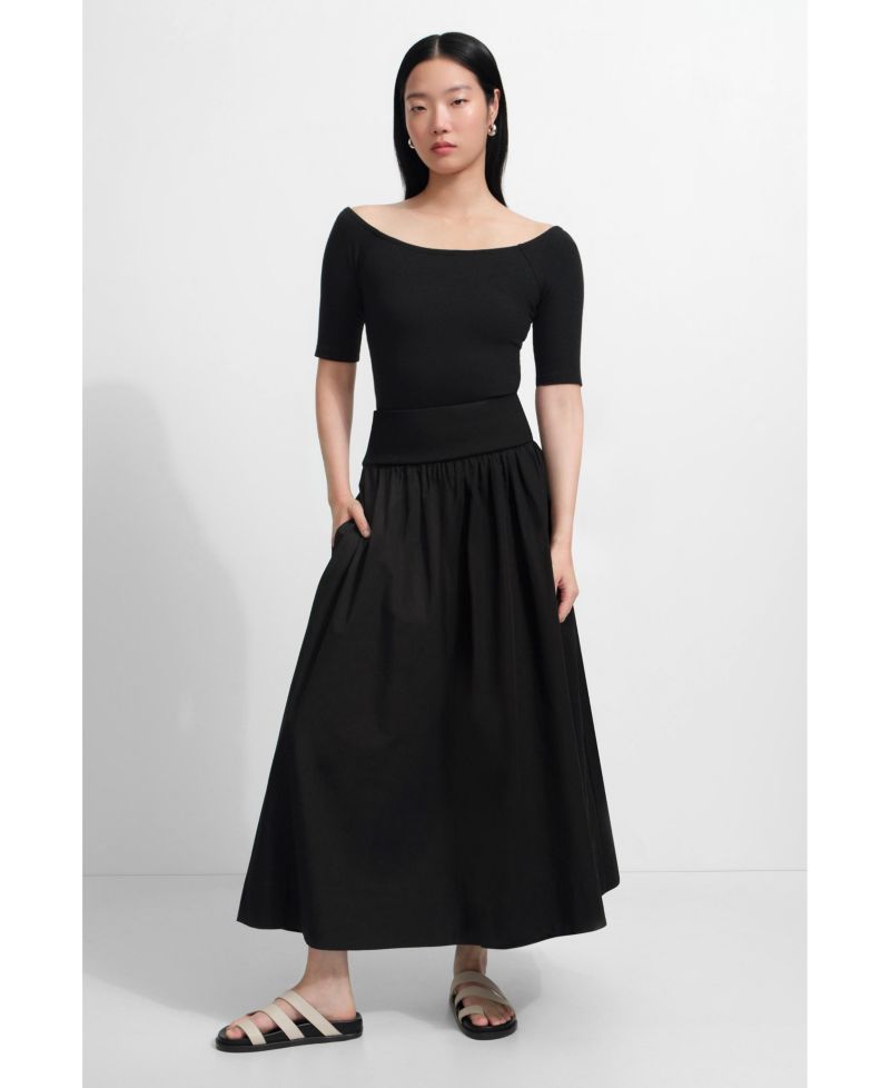 Women's Throop Flowy Cotton Maxi Skirt with Pockets