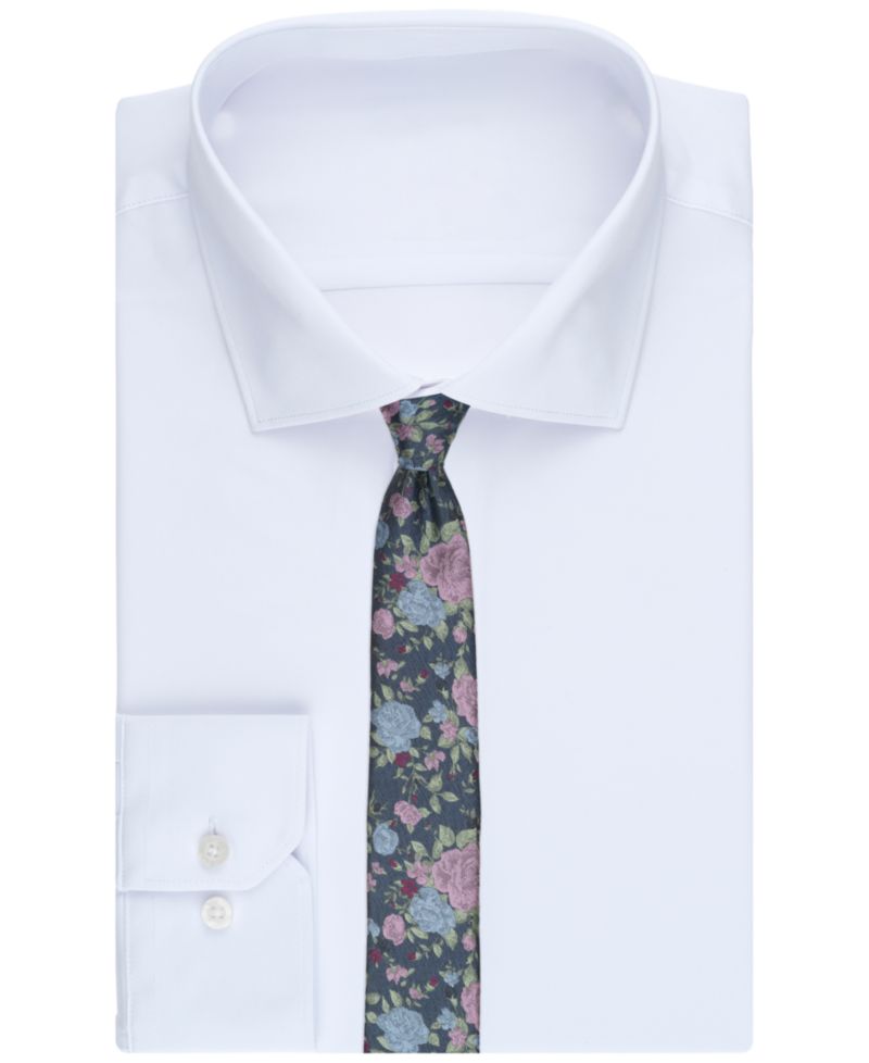 Men's Foster Floral Pattern Skinny Tie