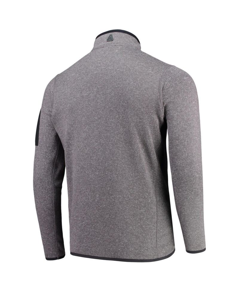 Men's Charcoal New Orleans Saints Fortune Quarter-Zip Pullover Jacket