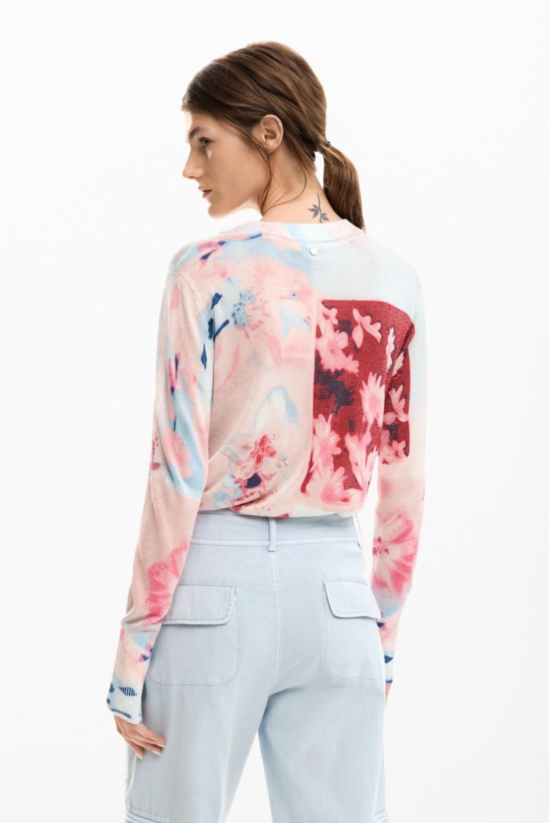 Women's Fine knit collage sweater