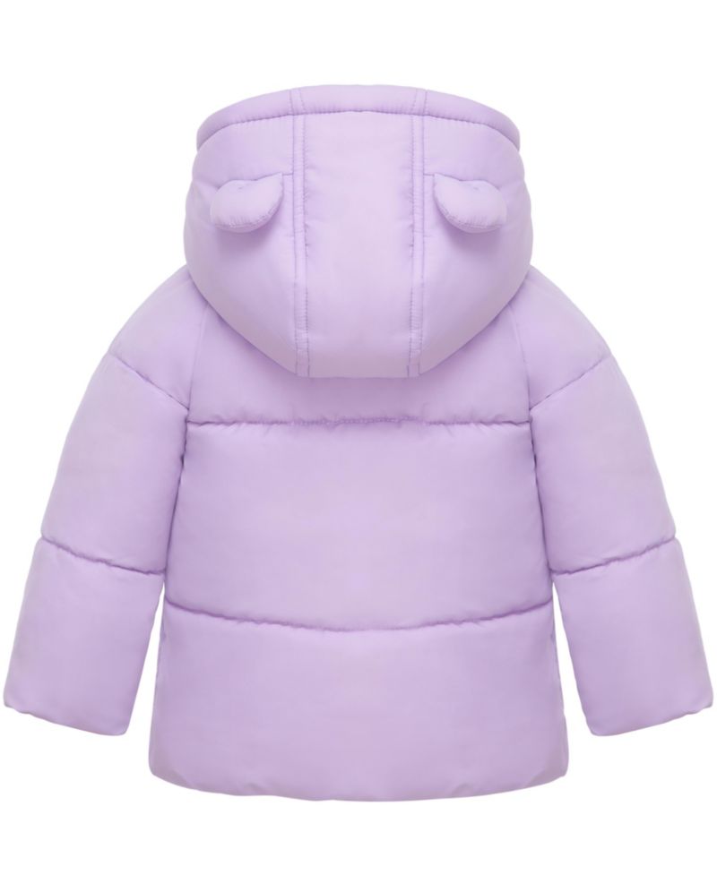 Baby Girls (6-24M) Borg-Lined Bear Ears Puffer Jacket