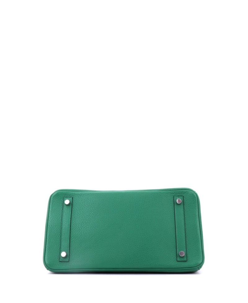 Birkin 30 Handbag Verso Clemence with Palladium Hardware