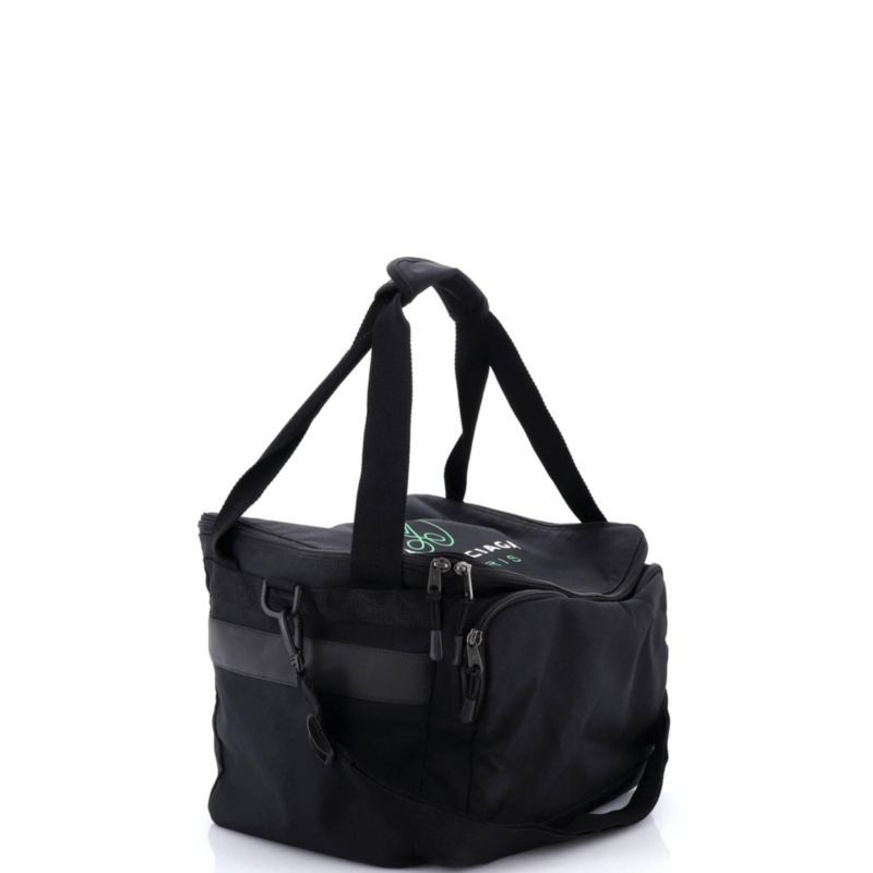 Logo Print Convertible Square Duffle Bag Nylon
