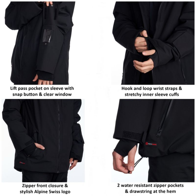 Mens Waterproof Ski Jacket Snowboarding Winter Snow Coat Raincoat