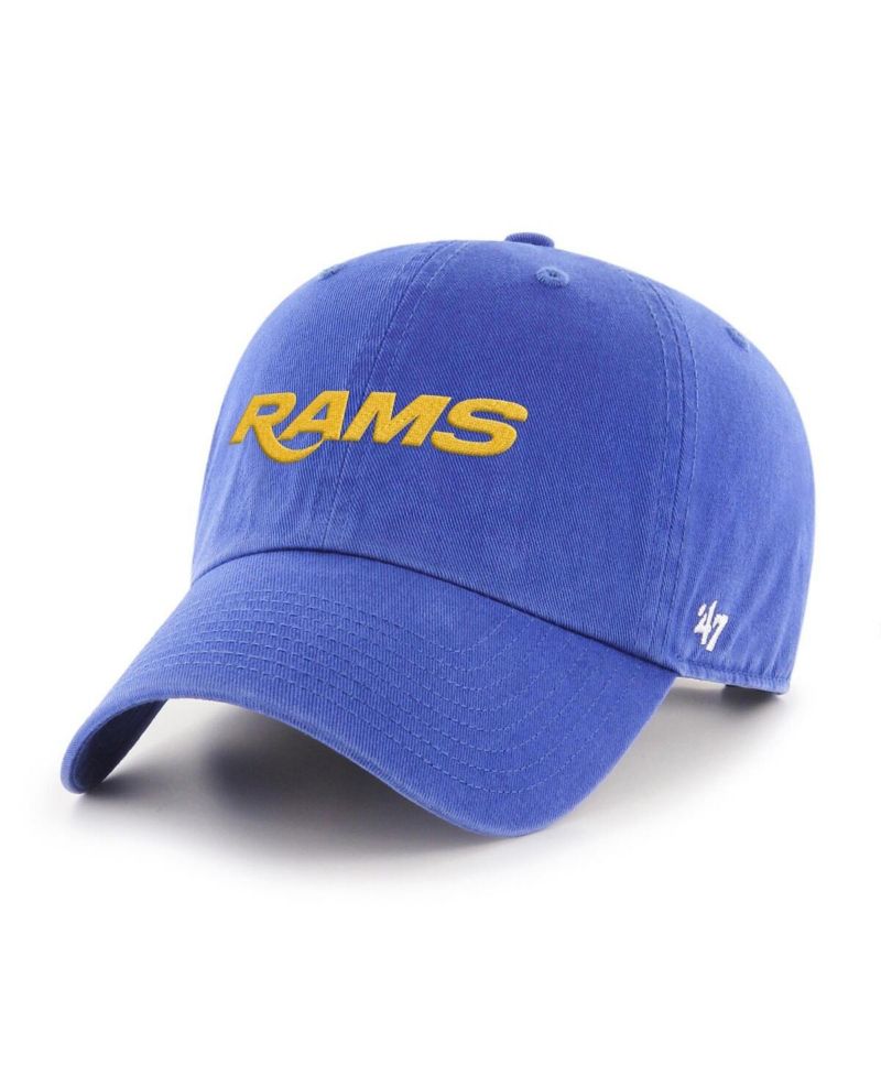 Men's Royal Los Angeles Rams Script Clean Up Adjustable Hat