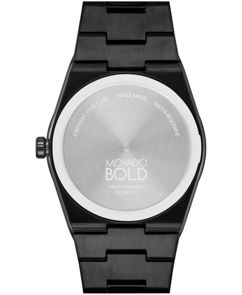 Men's Quest Swiss Quartz Ionic Plated Black Steel 40mm Watch