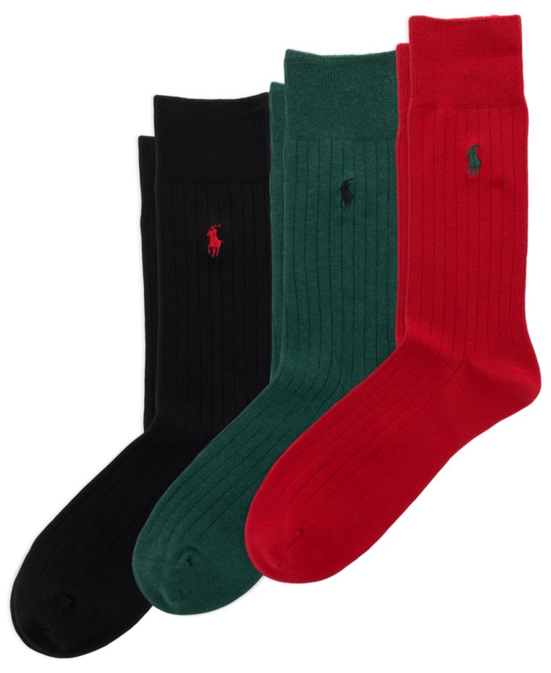 Men's Soft Touch Ribbed Dress Socks, 3-Pack