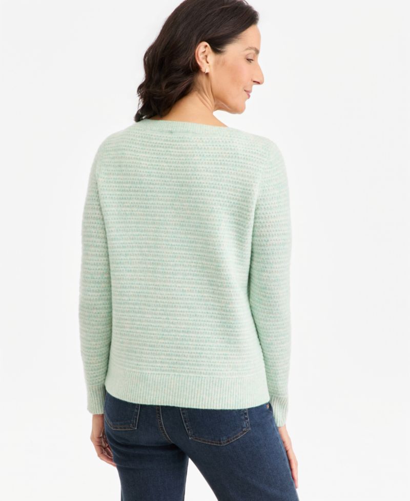 Women's Textured Spacedye Boatneck Sweater