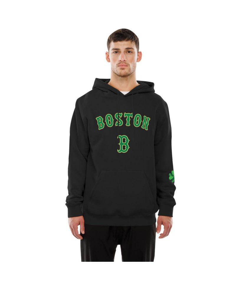 Men's Black Boston Red Sox 2026 St. Patrick's Day Fleece Hoodie