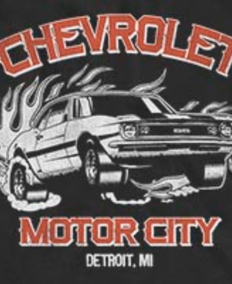 Men's Chevrolet Motor City Detroit Classic Muscle Car Graphic Tank Top