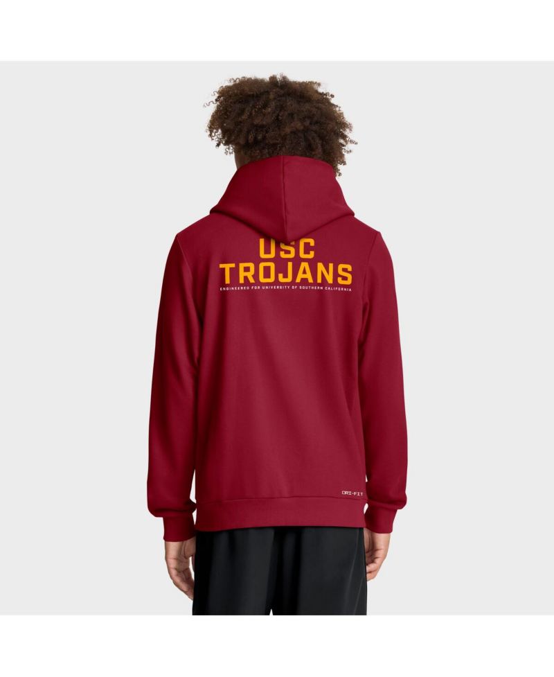 Men's Cardinal USC Trojans 2025 Sideline Standard Issue Dri-FIT Full-Zip Hoodie