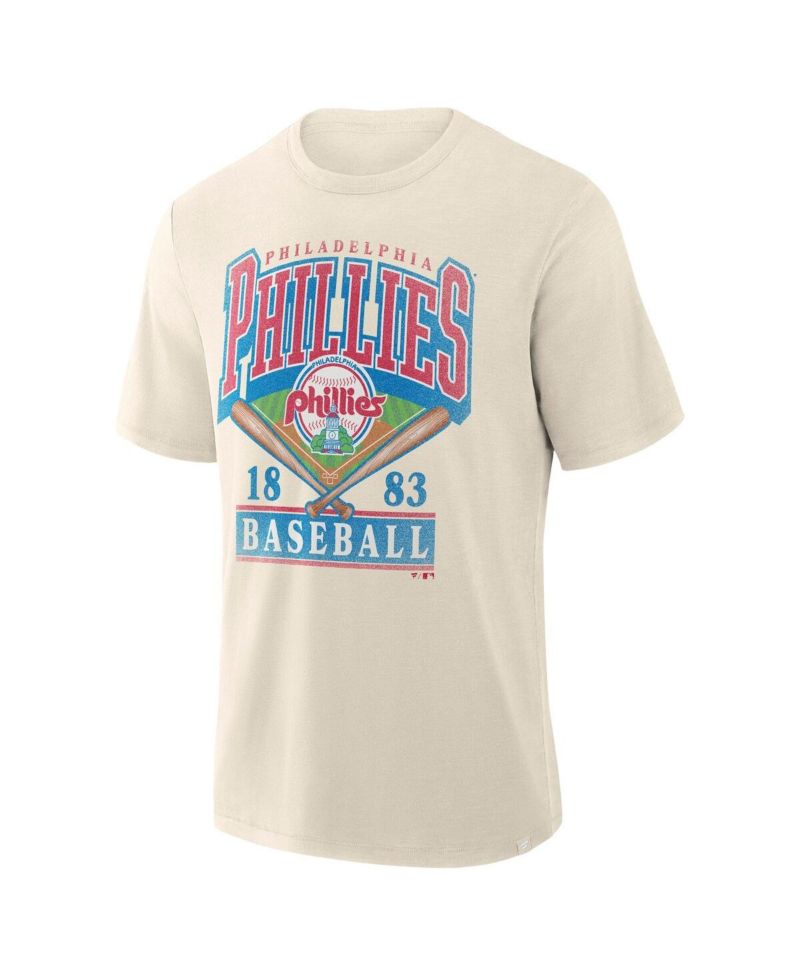 Men's Profile Cream Philadelphia Phillies Big & Tall Screen Print T-Shirt