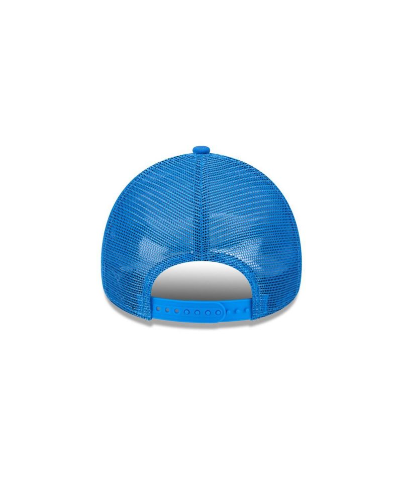 Men's Blue Oklahoma City Thunder Core Logo Foam Front A-Frame 9FORTY Adjustable Trucker Hat