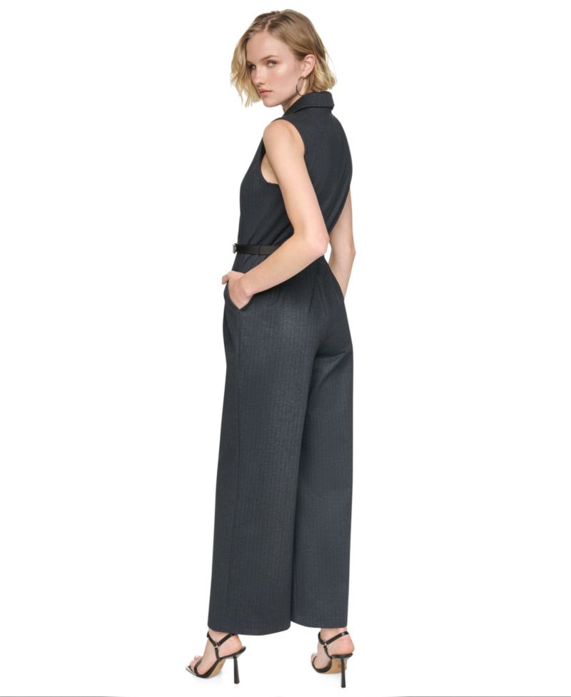 Women's Sleeveless Wide-Leg Jumpsuit