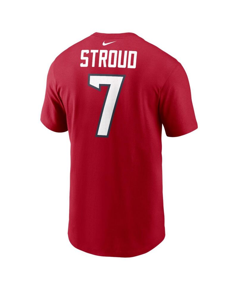 Men's C.J. Stroud Red Houston Texans Player Name and Number T-shirt