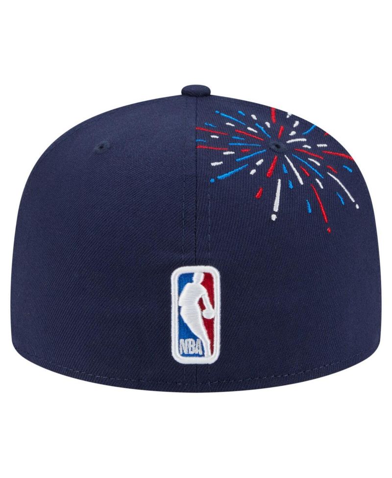 Men's Navy Dallas Mavericks Americana Fireworks 59FIFTY Fitted Hat