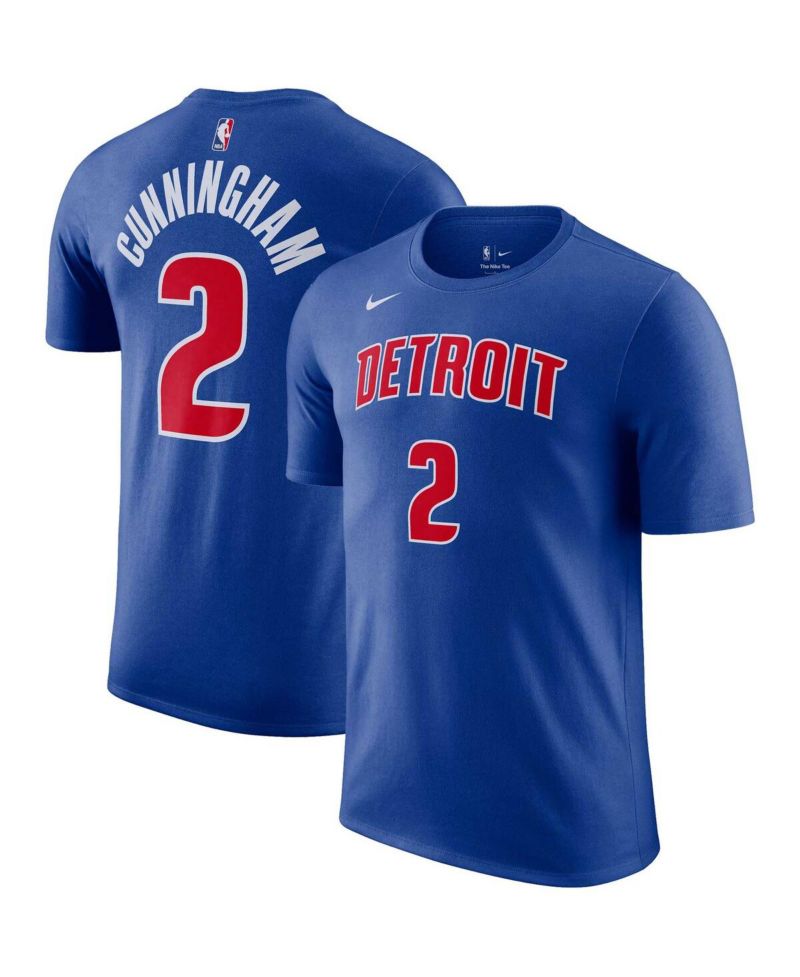 Men's Cade Cunningham Blue Detroit Pistons Icon 2022/23 Name and Number Performance T-shirt