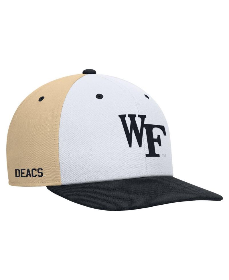Men's White/Gold Wake Forest Demon Deacons Pro Performance Snapback Hat