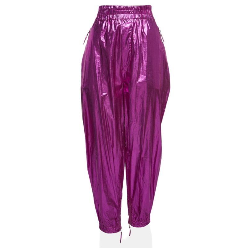 Women's Metallic Pink Cotton Carrot-Fit Galoni Trousers