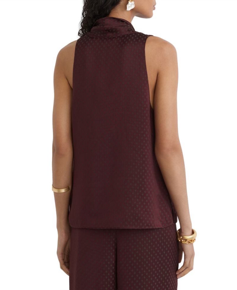 Women's Tilly Cowl Neck Jacquard Blouse