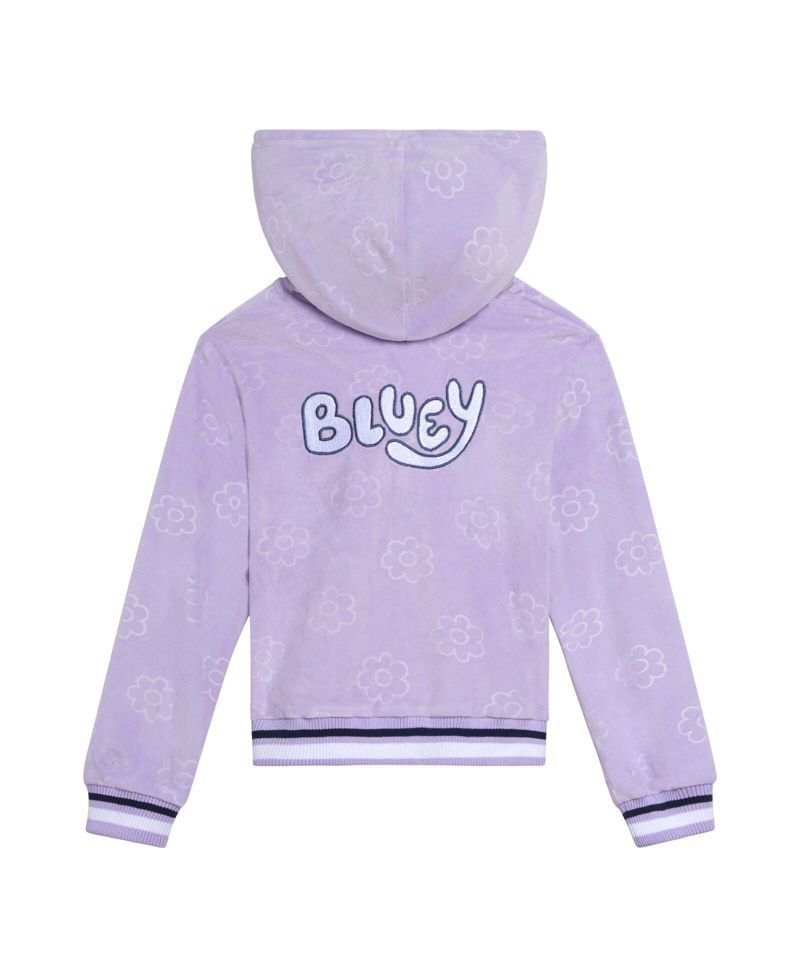 Girls Velour Zip Up Hoodie and Jogger Pants Outfit Set