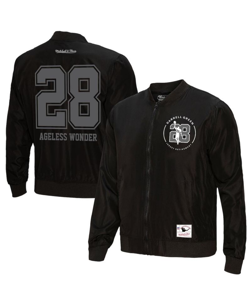 Men's Darrell Green Black Washington Commanders Wonder Full-Zip Jacket