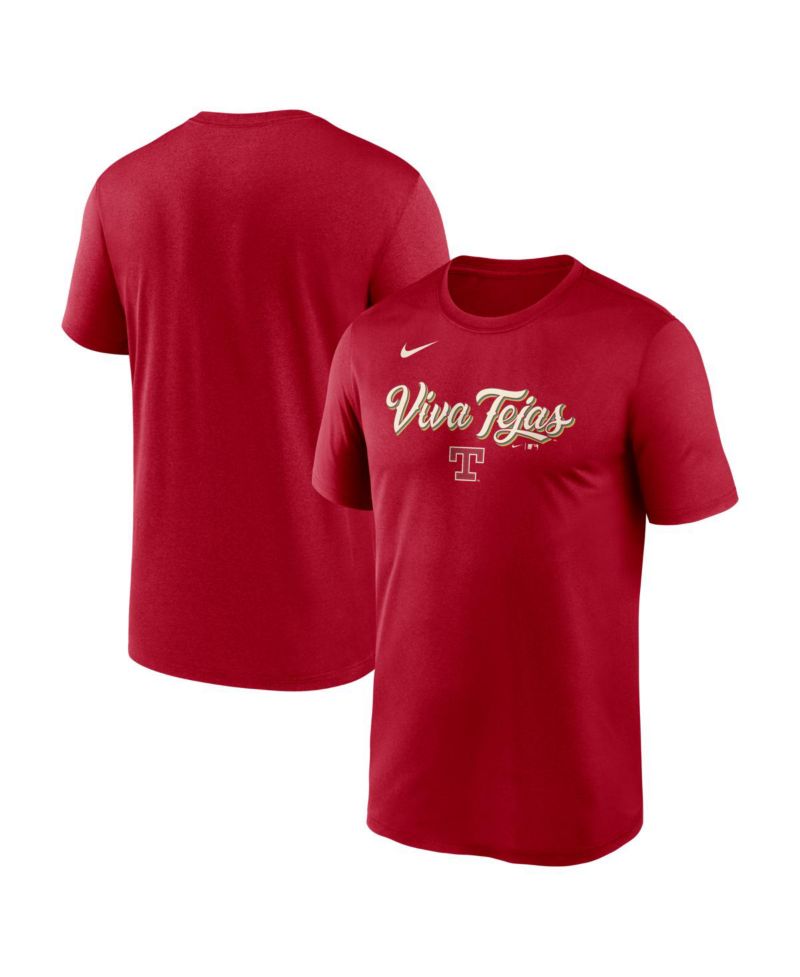 Men's Red Texas Rangers 2026 City Connect Team Phrase Script Dri-FIT T-Shirt