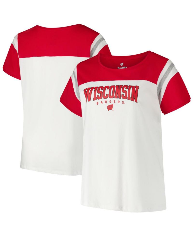Women's White Wisconsin Badgers Plus Size Winning Gear T-Shirt